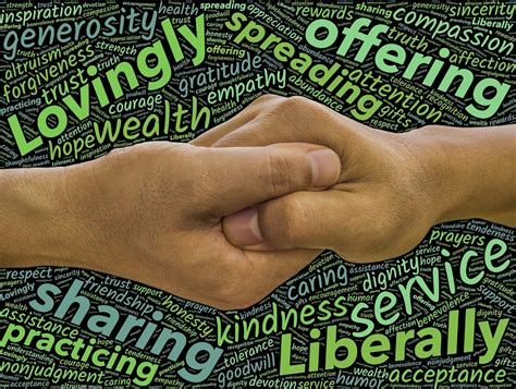 pictures showing generosity and kindness.